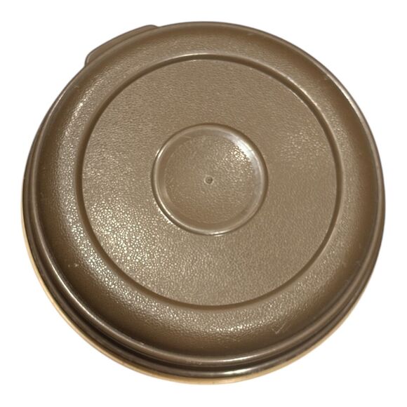 Vintage Rubbermaid Servin' Saver #7 Round 3 Cup Container 0020 Speckle Tan Brown - Picture 2 of 5